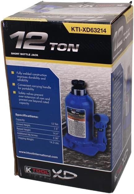 K Tool Hydraulic Bottle Jack 24,000 Lb Capacity Blue (XD63214) — product image 2