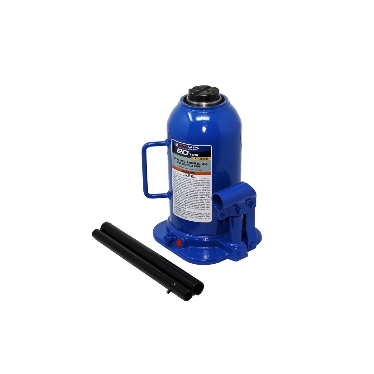 K Tool Hydraulic Bottle Jack 22 Ton, Blue (XD63221)
