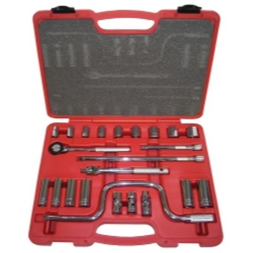 K Tool 23-Pc 3/8" Drive Chrome Socket Set with Case (KTI-22023)