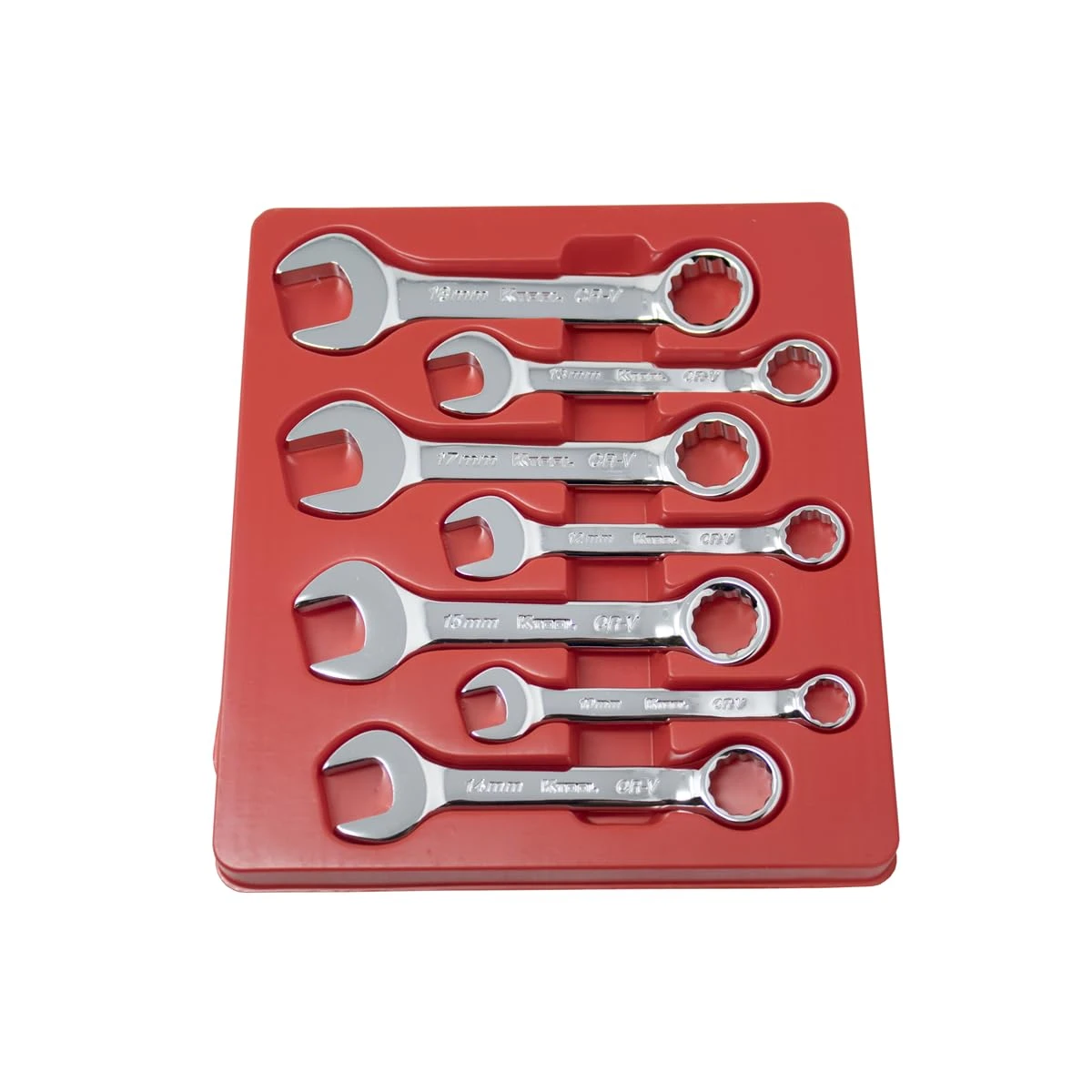 K Tool Metric Short Combination Wrench Set, 7 Pc, 12 Pt (41700) — product image 5