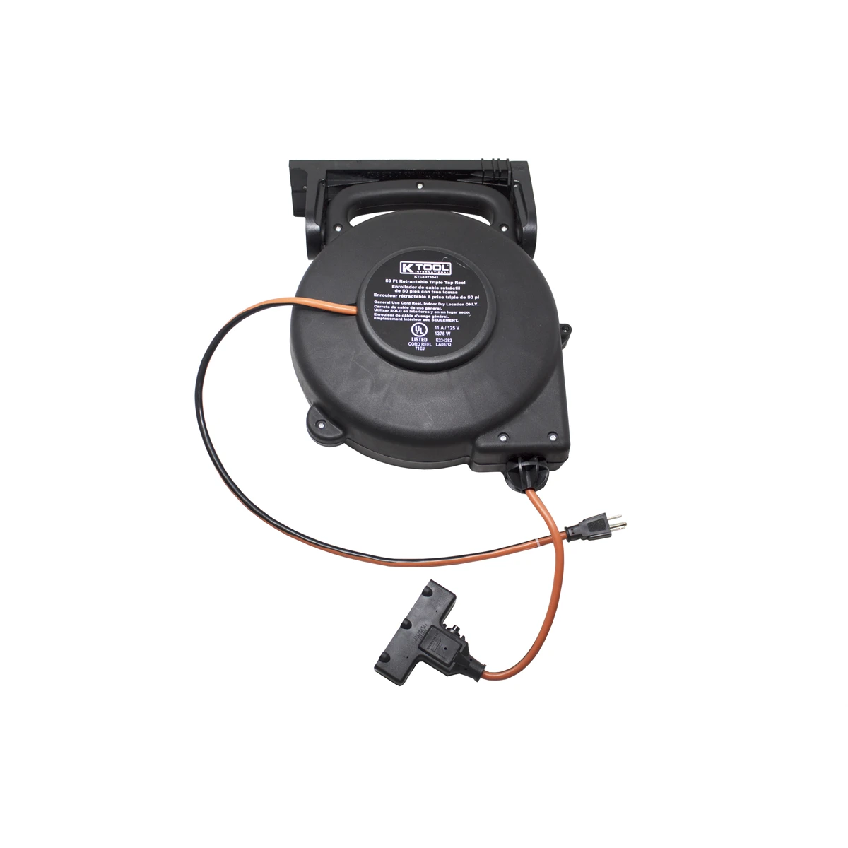 K‑Tool Retractable Triple‑Tap Reel 50 m (MQ43728SP)