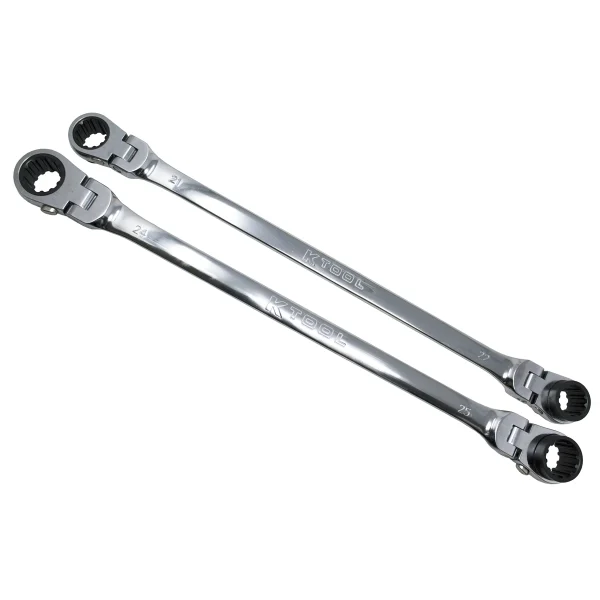K Tool Reversible Ratchet Wrench Set, 2-Pack, 90T, Flex Head (XDDBM4)