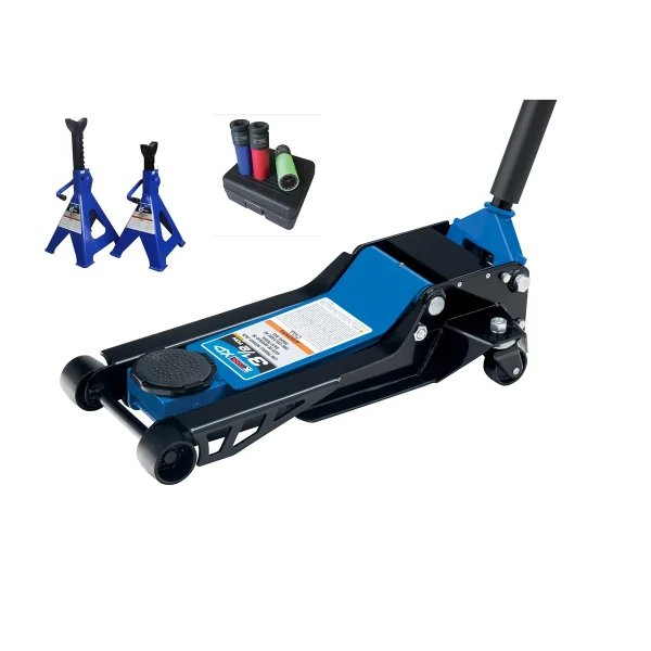 K Tool Low Profile Jack, Jack Stands & 6‑Ton Socket Set (XD13002KIT)
