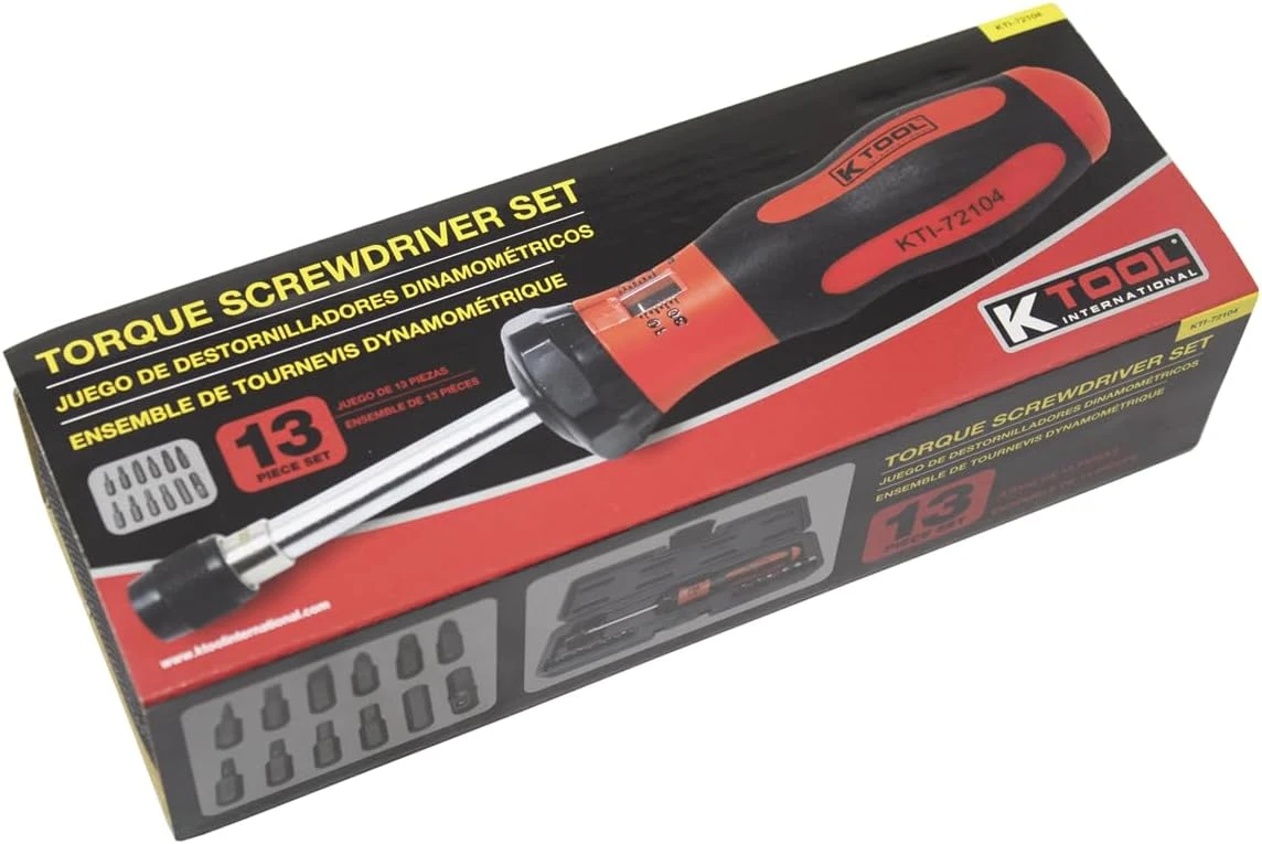 K Tool Torque Screwdriver Set with Bits and Adapter (T2013-B) — product image 3