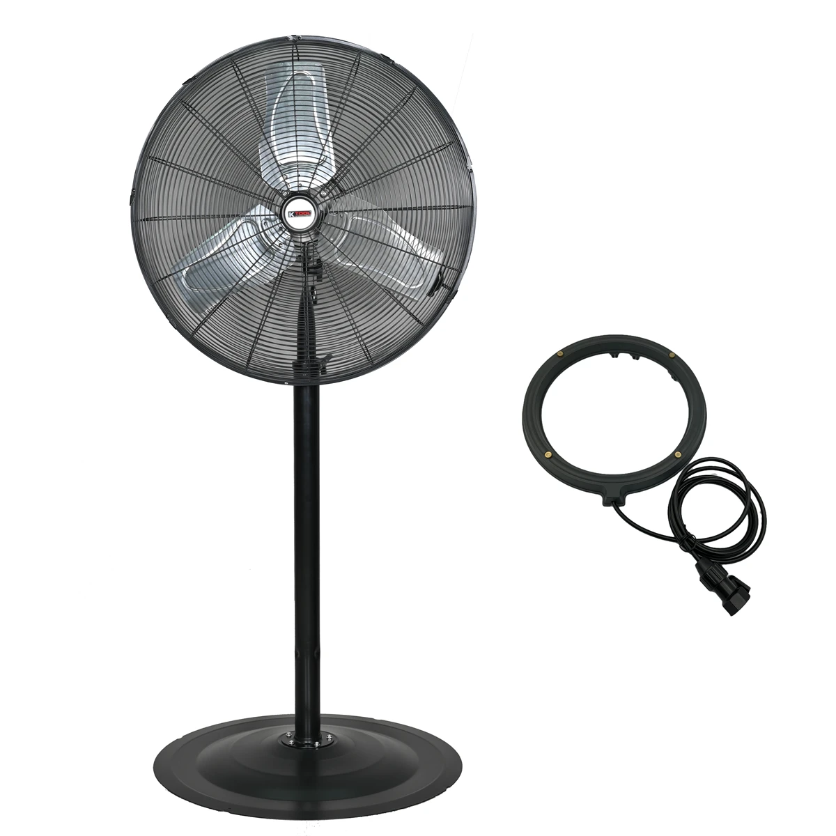 K Tool Waterproof Misting Fan With Attachment, 24" Non-Oscillating (77723KIT)