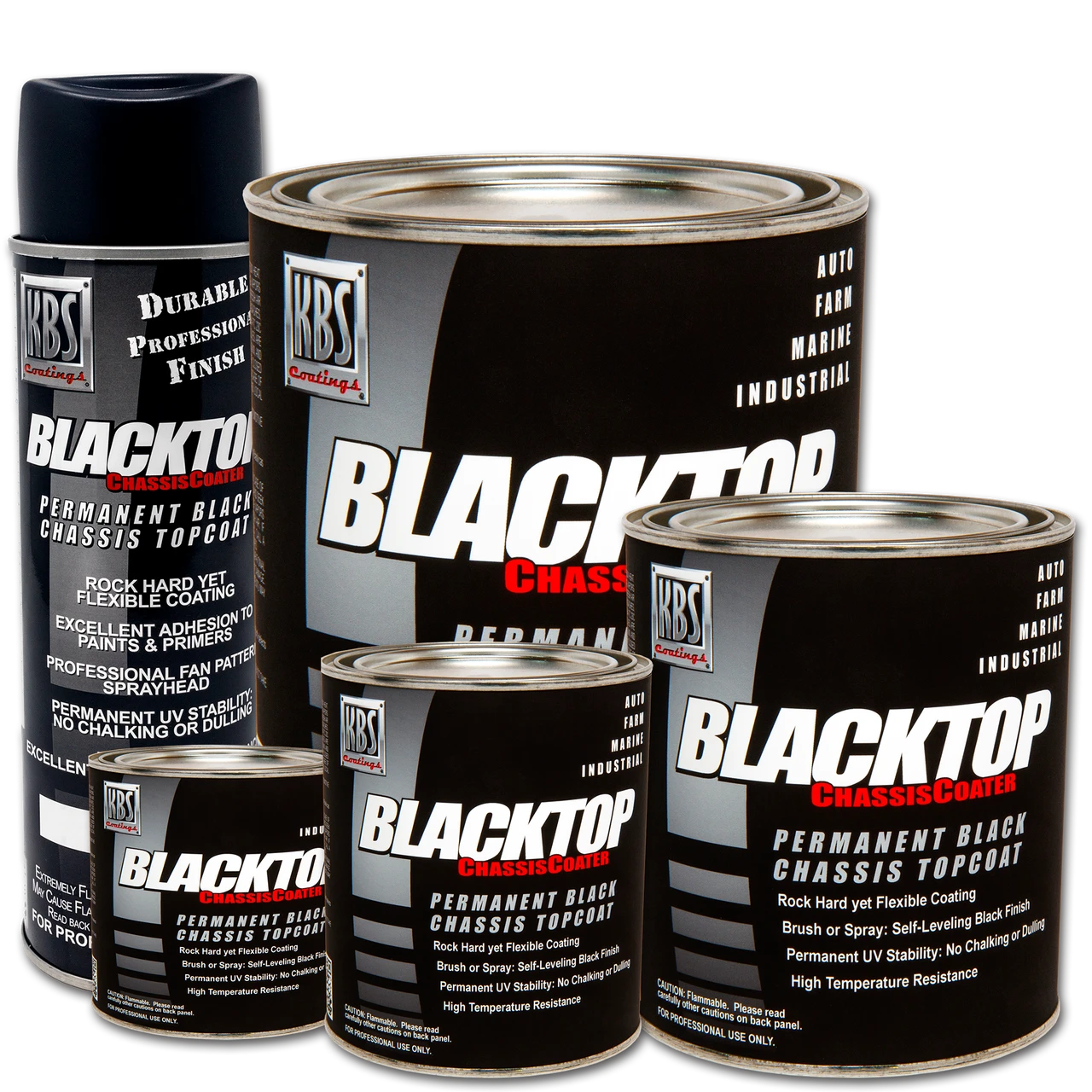 KBS Coatings BlackTop 1K UV Stable Coating, Quart (8401, 8402, 8412)