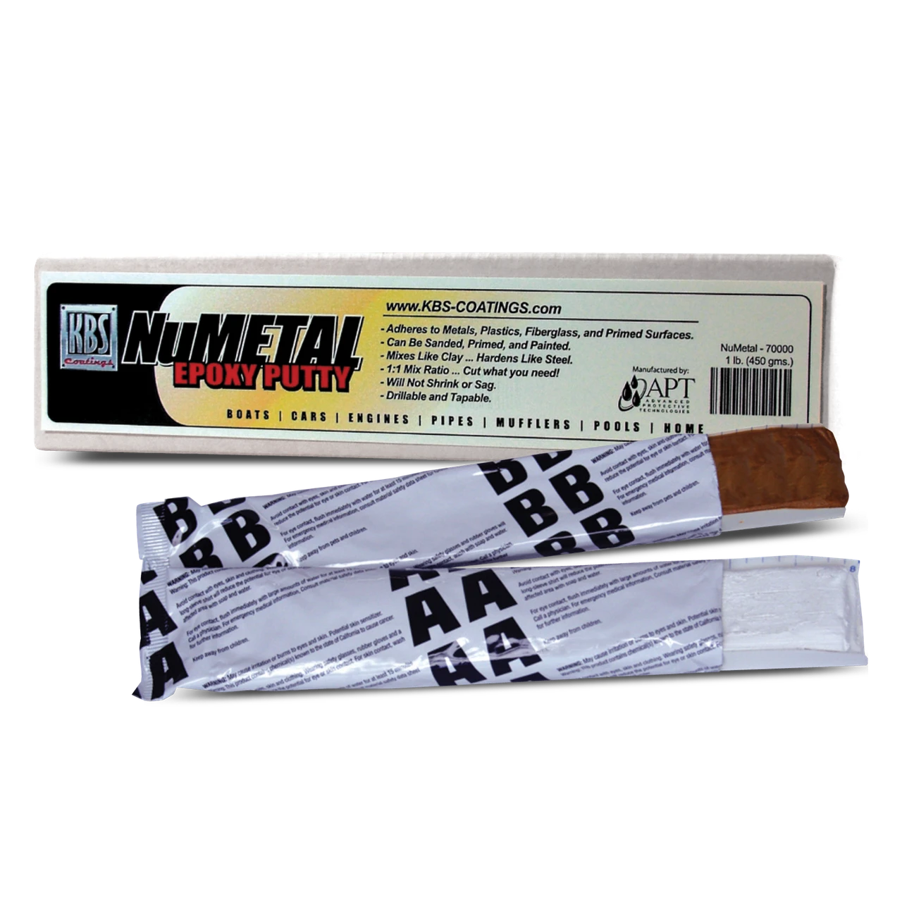 KBS Coatings NuMetal Epoxy Putty - 1lb (70001, 70002, 70003, 70004) — product image 3