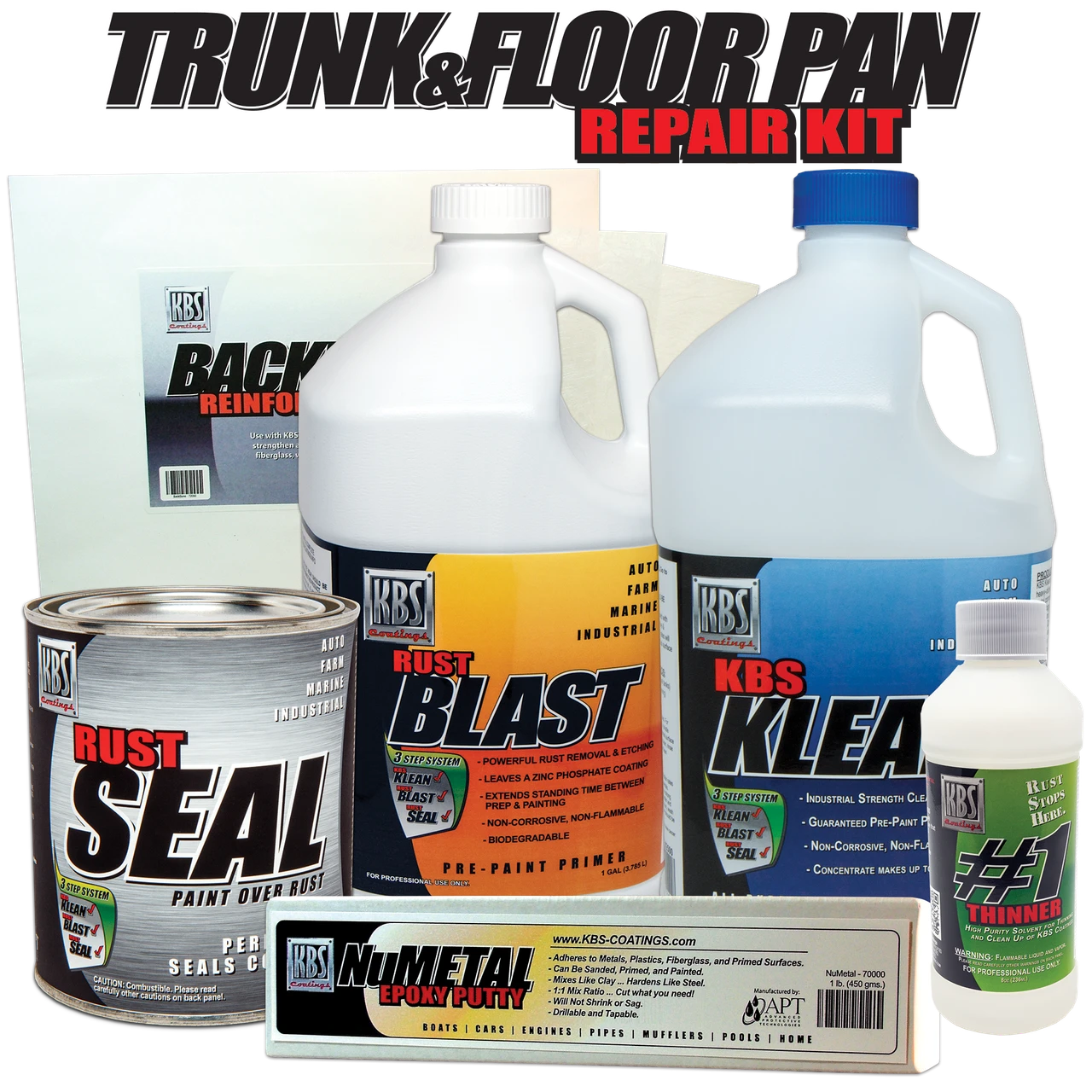 KBS Coatings Trunk and Floorpan Rust Protection Repair Kit — product image 3