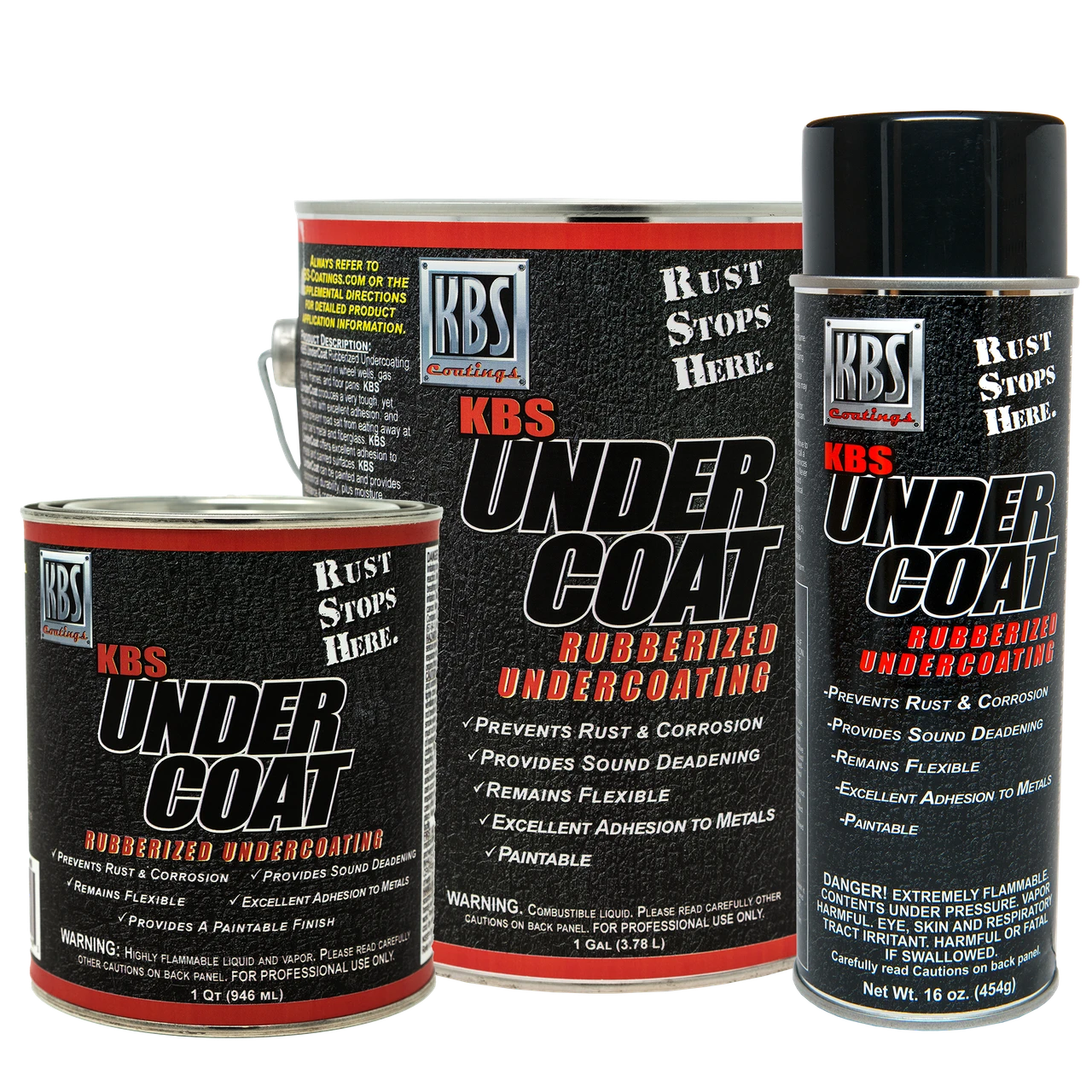 KBS Coatings UnderCoat Rubberized Undercoating - Quart (77400)