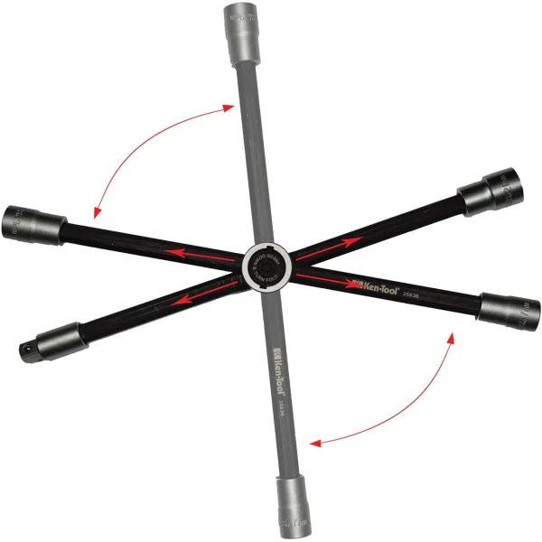 Ken-Tool Stow & Go 4-Way HD Lug Wrench (35636)