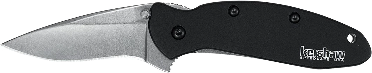 Kershaw Black Scallion Pocket Knife w/Stonewash Finish (1620SWBLK) — product image 2