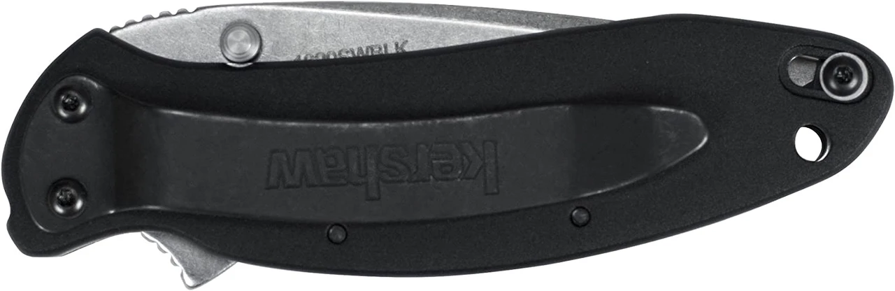 Kershaw Black Scallion Pocket Knife w/Stonewash Finish (1620SWBLK) — product image 6