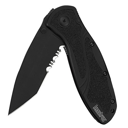 Kershaw Blur Tanto Black Serrated Knife (1670TBLKST)