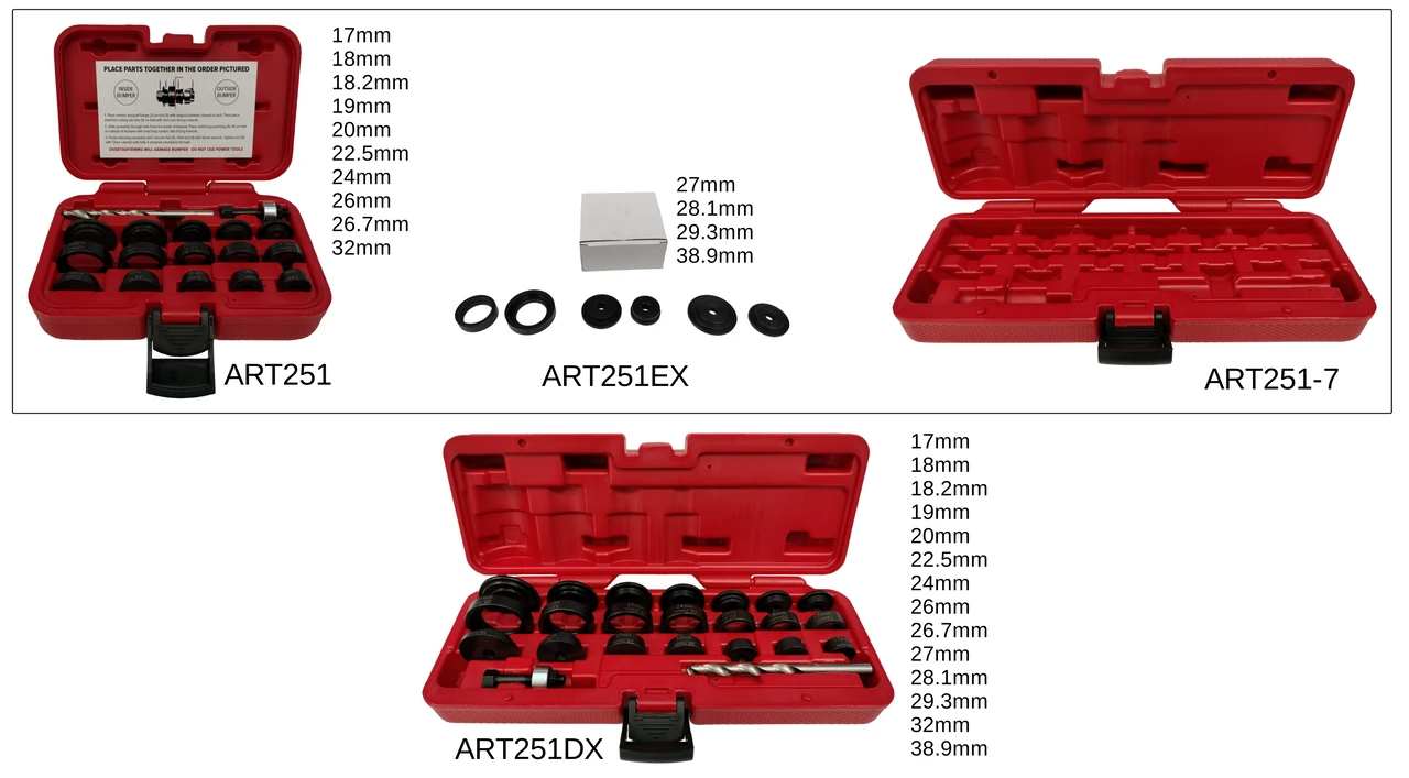 Killer Tools Bumper Perfect Hole Punch Deluxe Kit, 14 Sizes (ART251DX) — product image 2