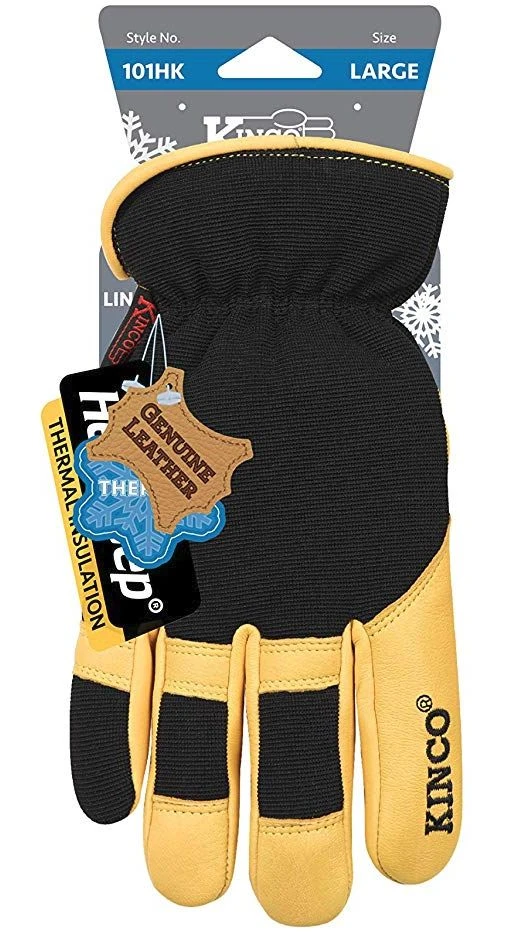 Kinco Pro XL Lined Grain Deerskin & Synthetic Hybrid Gloves (101HK-XL) — product image 3