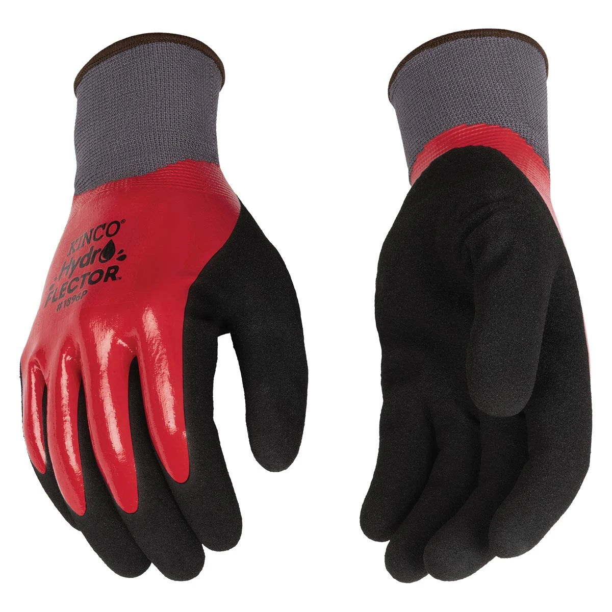 Kinco Med Polyester Knit Shell Double Coated Nitrile Gloves (1896P-M)