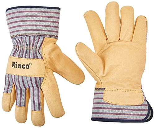 Kinco Premium Large Grain Pigskin Palm Gloves w/Safety Cuff (1917-L)