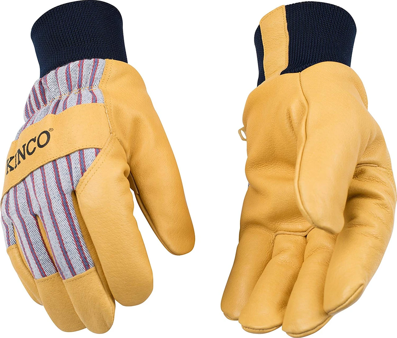 Kinco Medium Lined Grain Pigskin Palm Gloves w/Knit Wrist (1927KW-M)