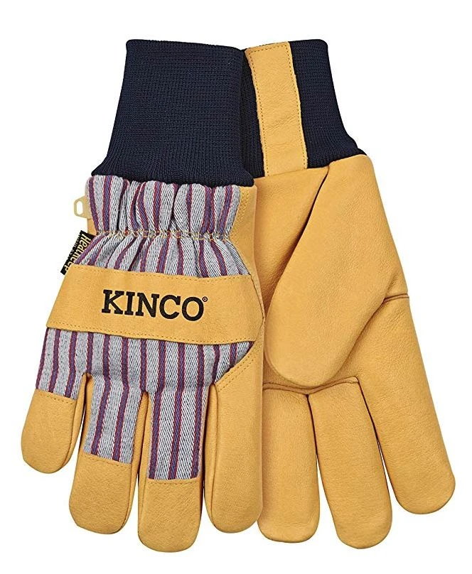 Kinco Medium Lined Grain Pigskin Palm Gloves w/Knit Wrist (1927KW-M) — product image 2
