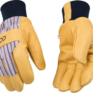 Kinco XL Lined Grain Pigskin Palm Gloves w/Knit Wrist (1927KW-XL)