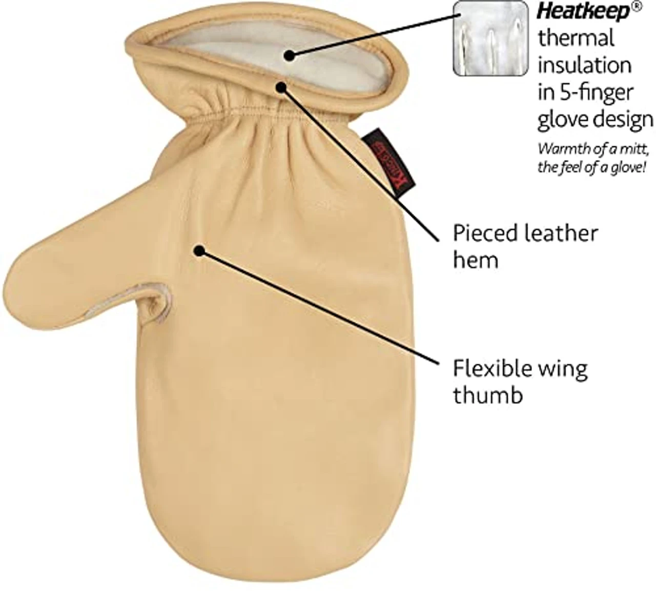 Kinco Large Axeman Lined Grain Cowhide Mitt (1930-L) — product image 3