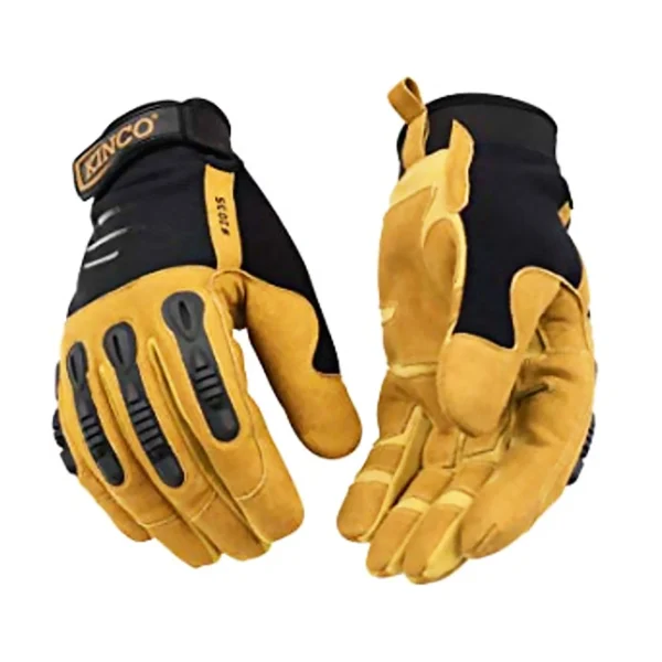 Kinco Pro Large Foreman Synthetic Gloves w/ Pull Strap (2035-L)