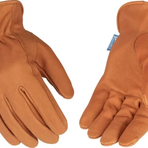 Kinco Hydroflector Large Rust Buffalo Leather Work Gloves (381P-L)