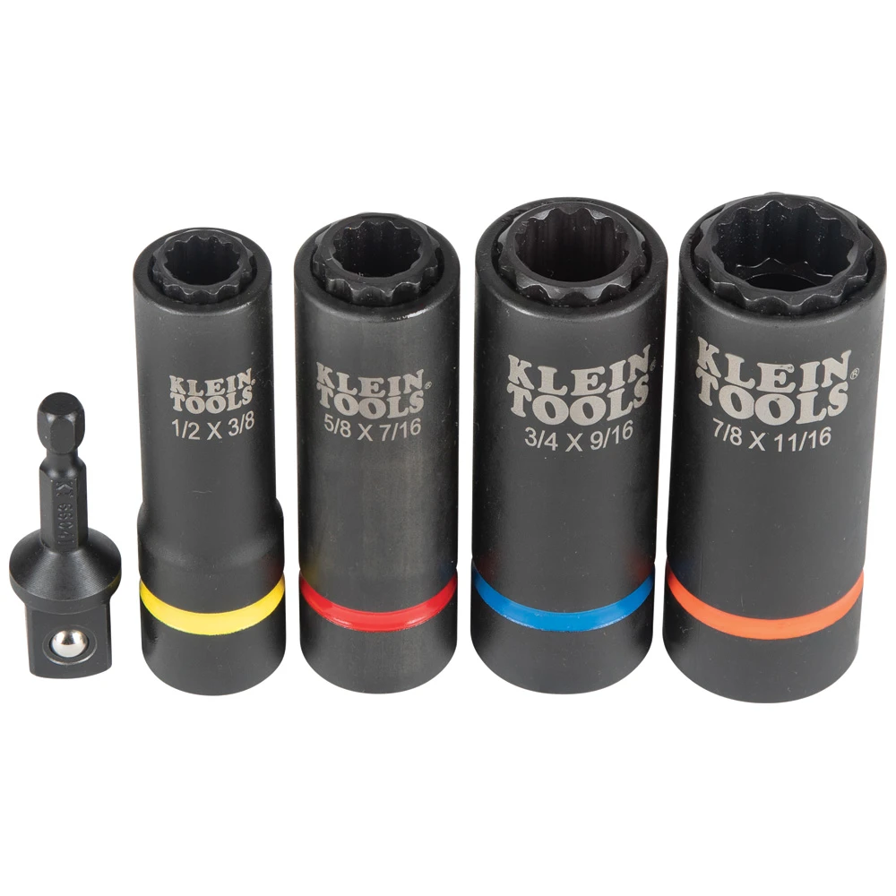 Klein 2-In-1 Impact Socket Set, 12-Point, 5-Piece (66040) — product image 5
