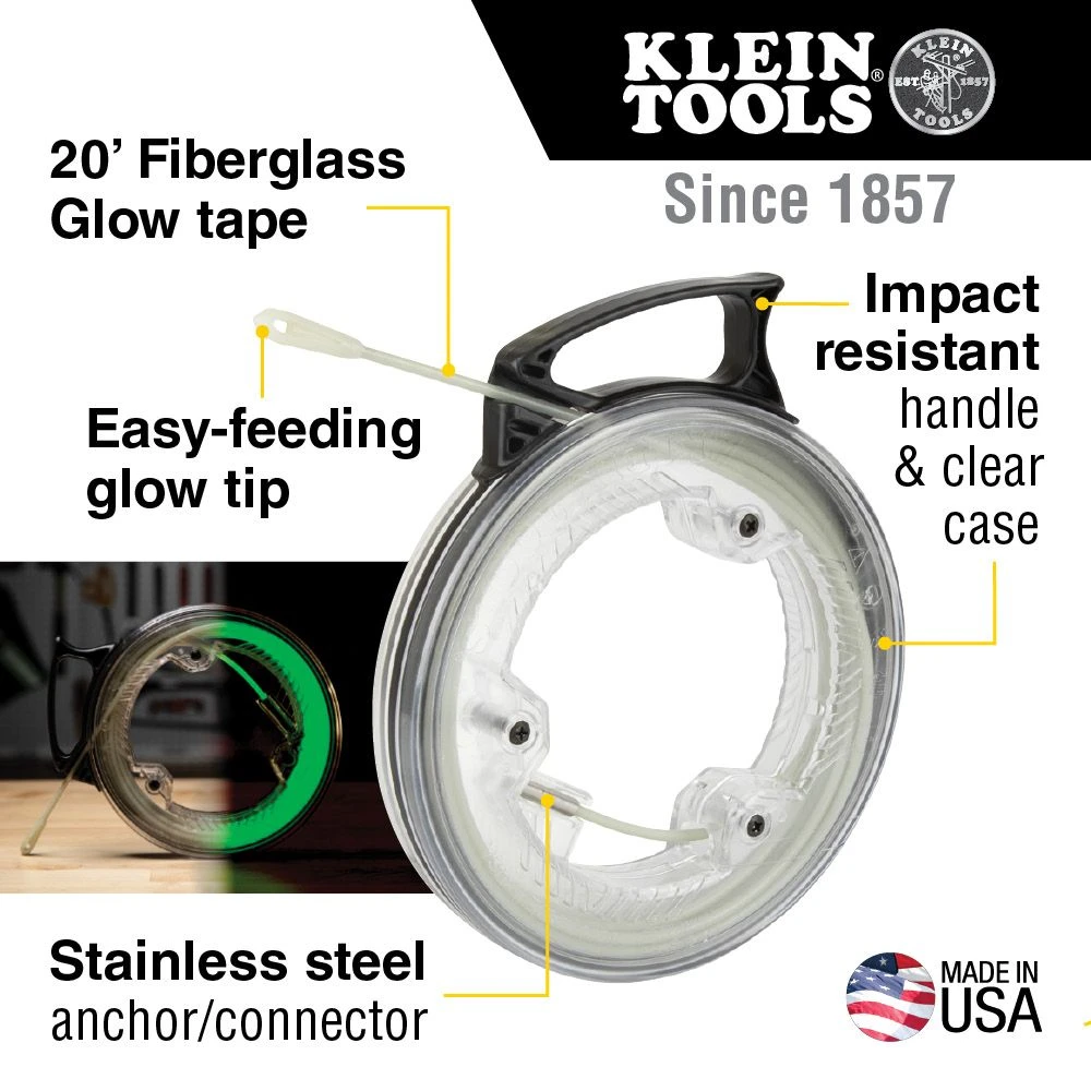 Klein 50550 Glow Fish Tape, 20-Foot — product image 2