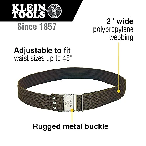 Klein 5225 Tool Belt, Adjustable Electrician Belt is 2-Inch Wide, Adjusts — product image 2