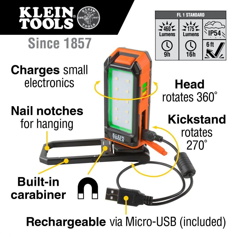 Klein 56403 Rechargeable Personal Work Light — product image 2
