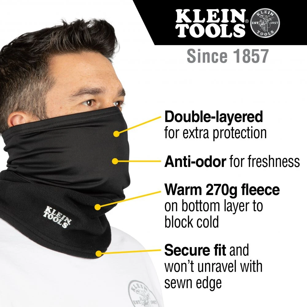 Klein 60466 Neck and Face Warming Half-Band, Black — product image 2