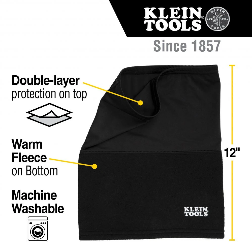 Klein 60466 Neck and Face Warming Half-Band, Black — product image 3