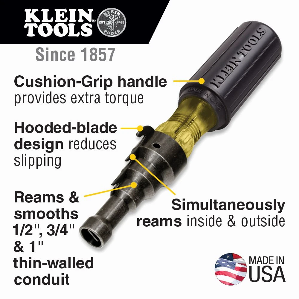 Klein 85191 Conduit Fitting and Reaming Screwdriver — product image 2