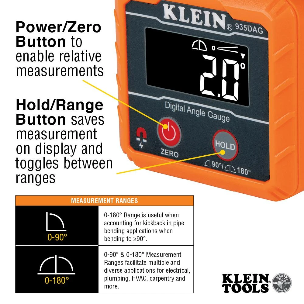Klein 935DAG Digital Angle Gauge And Level — product image 3