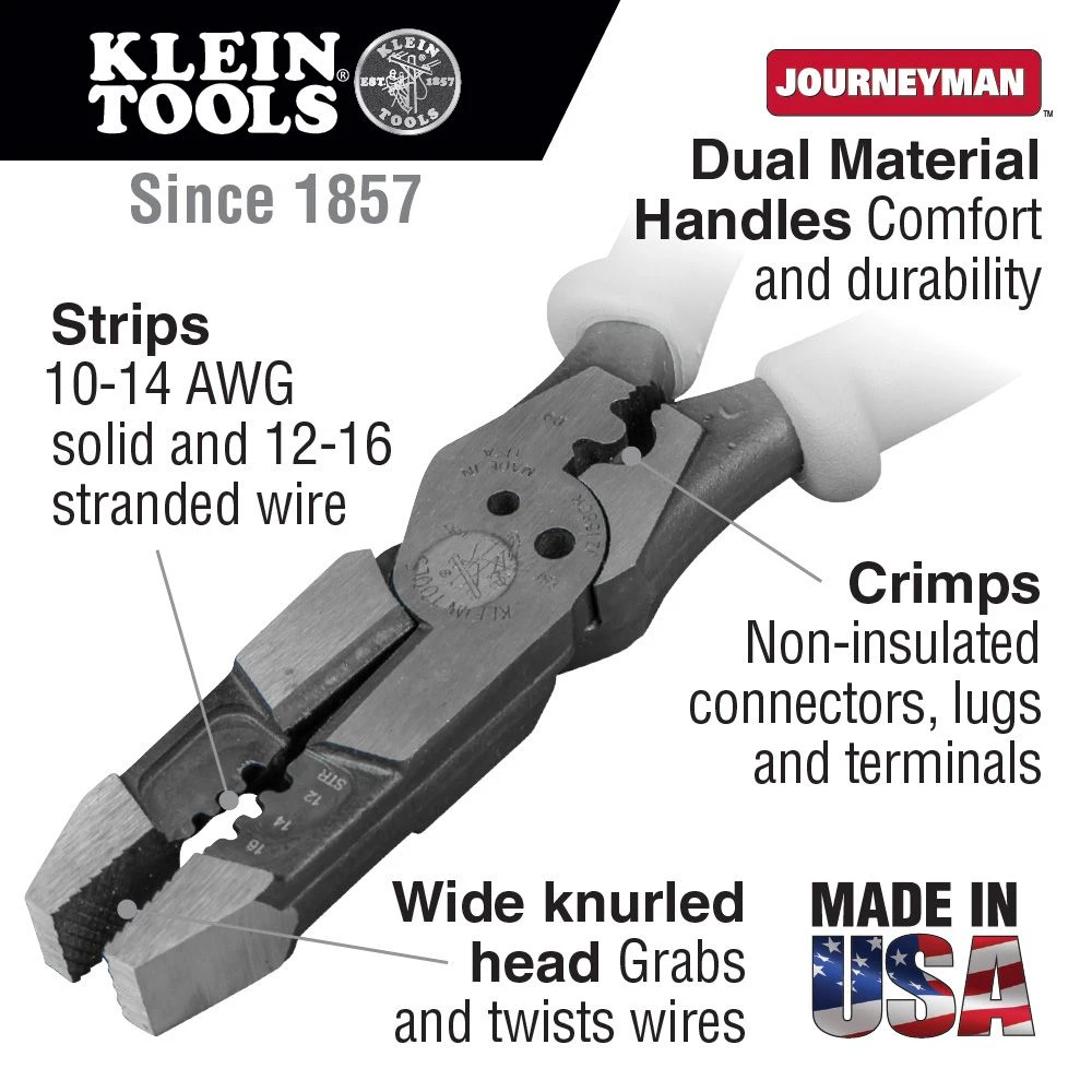 Klein J2158CR Multitool Pliers, Hybrid Multi Purpose Tool / Crimper — product image 2