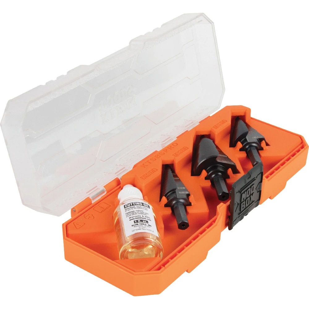 Klein Premium Electrician'S 3/8-Inch Hex Step Bit Set, 3 Piece (KTSBSPRO) — product image 4