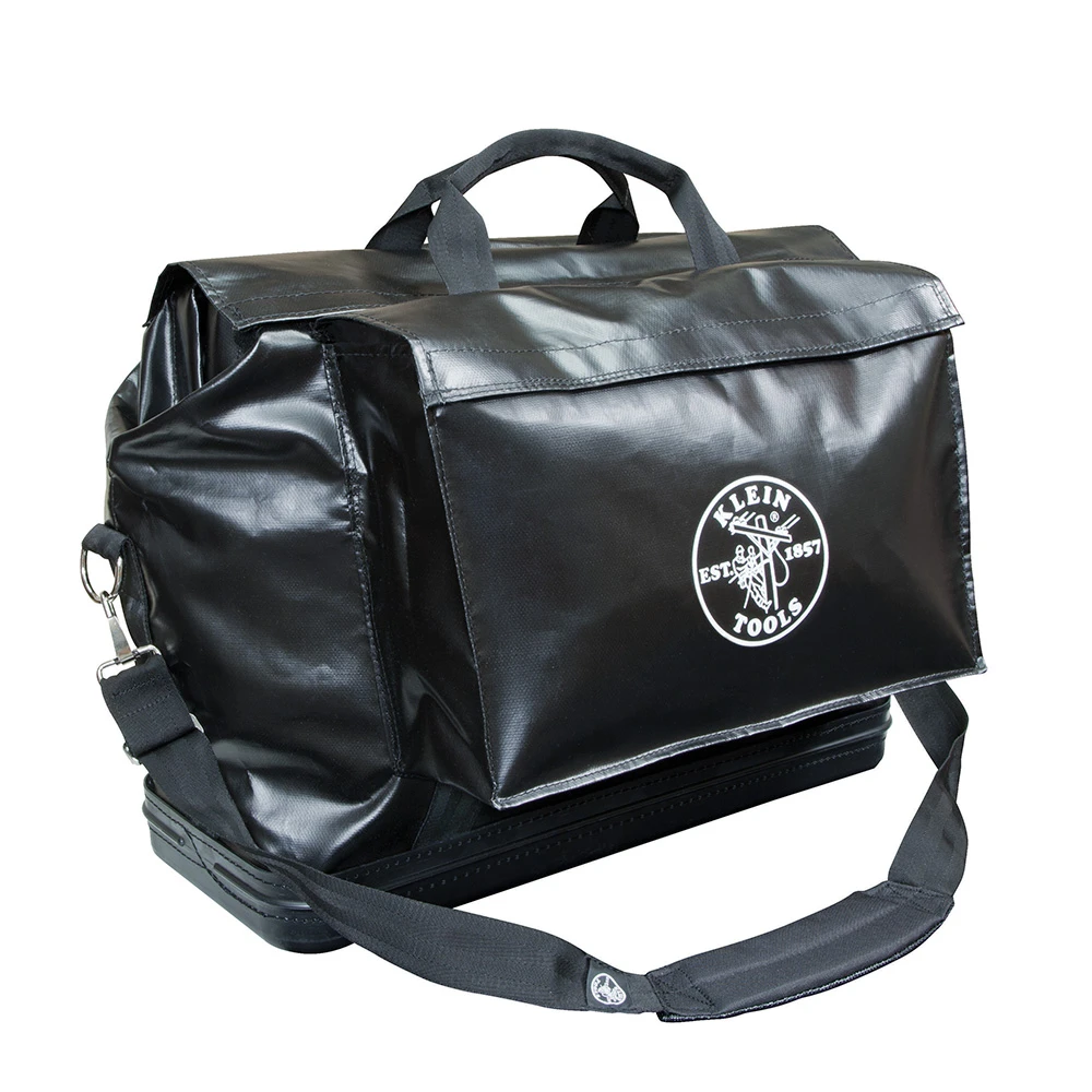 Klein Tool Bag, Vinyl Equipment Bag, Black, Large (5182BLA)