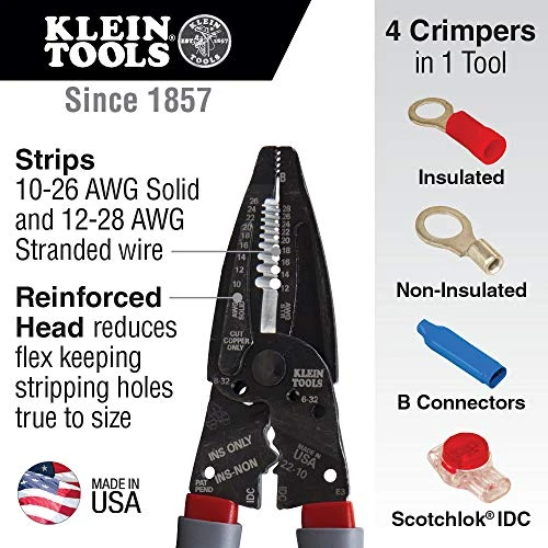 Klein Tools 1019 Klein Kurve Wire Stripper / Crimper for B and IDC Connectors — product image 2