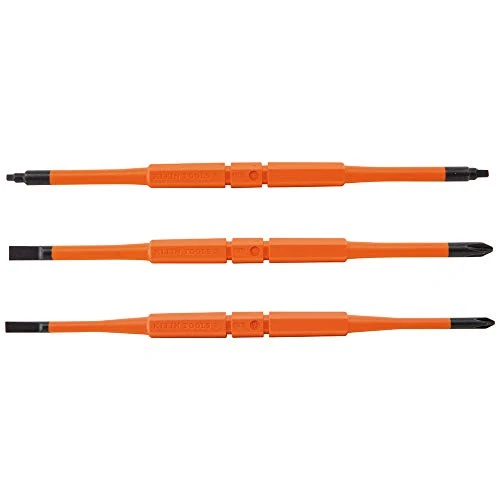 Klein Tools 13157 Insulated Screwdriver Blades, Interchangeable Single-End