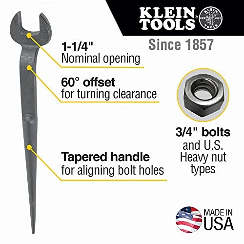 Klein Tools 3212 Spud Wrench 3/4-Inch Bolt for Heavy Nut — product image 2