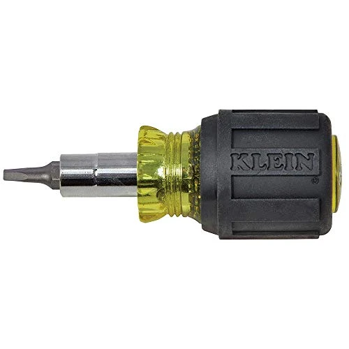 Klein Tools 32562 Multi-Bit Screwdriver / Nut Driver, 6-in-1 Stubby Tool