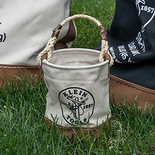 Klein Tools 5104MINI Mini Tool Bucket, Leather-Bottom — product image 4