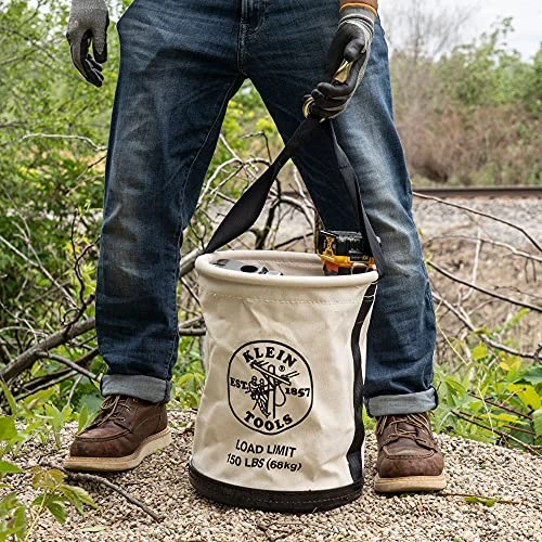 Klein Tools 5109SLR Canvas Bucket, All-Purpose Tool Bucket with Plastic Bottom — product image 5
