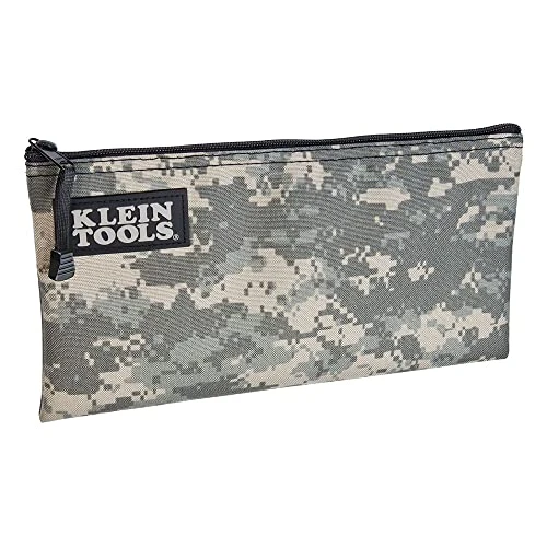 Klein Tools 5139C Zipper Bag, Camouflage Cordura Nylon Tool Pouch w/Zipper Close