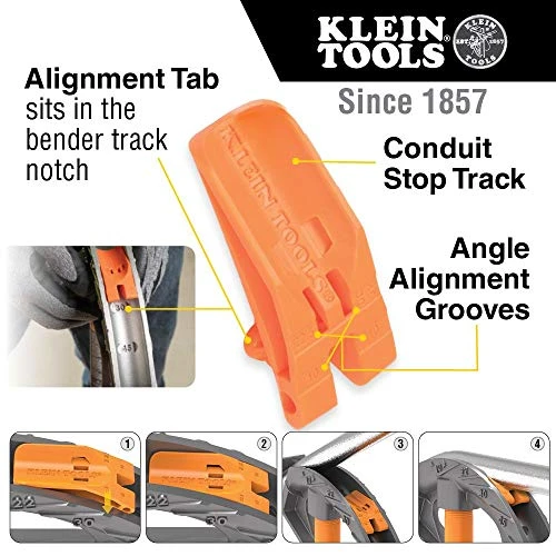 Klein Tools 51606 Aluminum Conduit Bender Full Assembly, 1/2" EMT, Angle Setter — product image 3