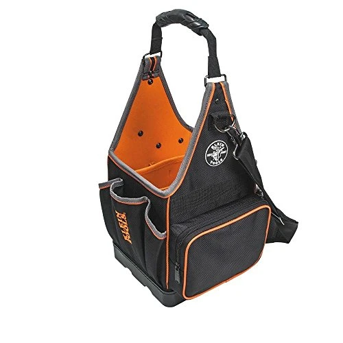 Klein Tools 554158-14 17" Electricians Tool Tote, 20 Pockets, Black/Orange