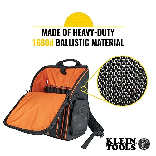 Klein Tools 55482 Tool Bag Backpack, Tradesman Pro Tool Organizer w/ 21 Pockets — product image 4