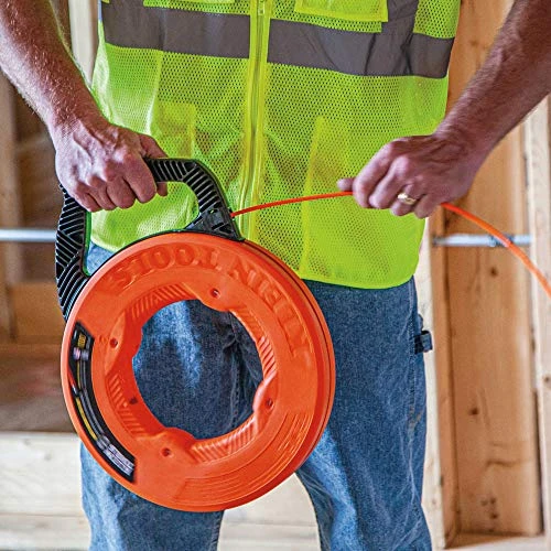 Klein Tools 56383 Fish Tape, Multi-Groove Fiberglass Wire Puller with Nylon Tip — product image 4