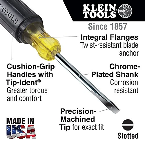Klein Tools 608-6 1/8-Inch Cabinet Tip Mini Screwdriver, 6-Inch — product image 2